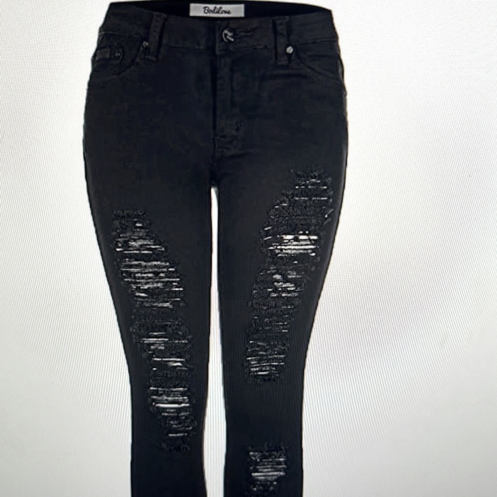J & C WOMENS DISTRESSED SKINNY JEANS